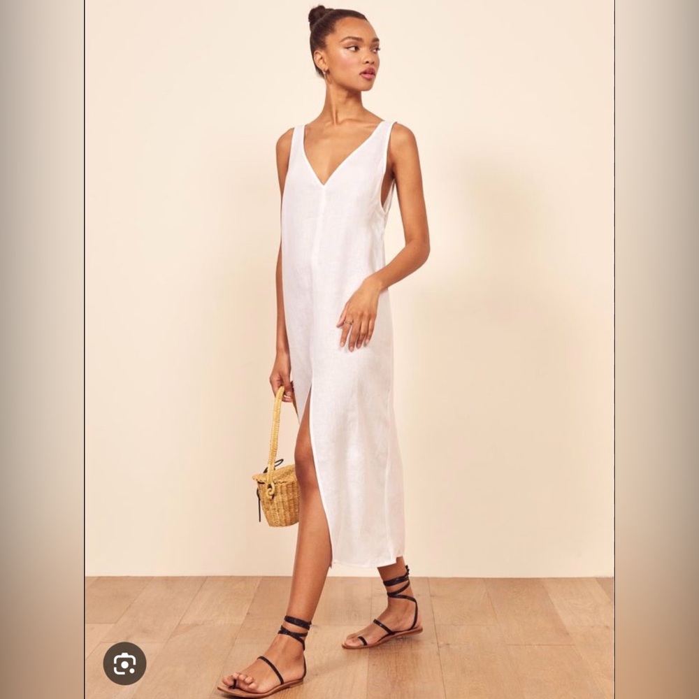 Reformation Monique Linen Dress, Small